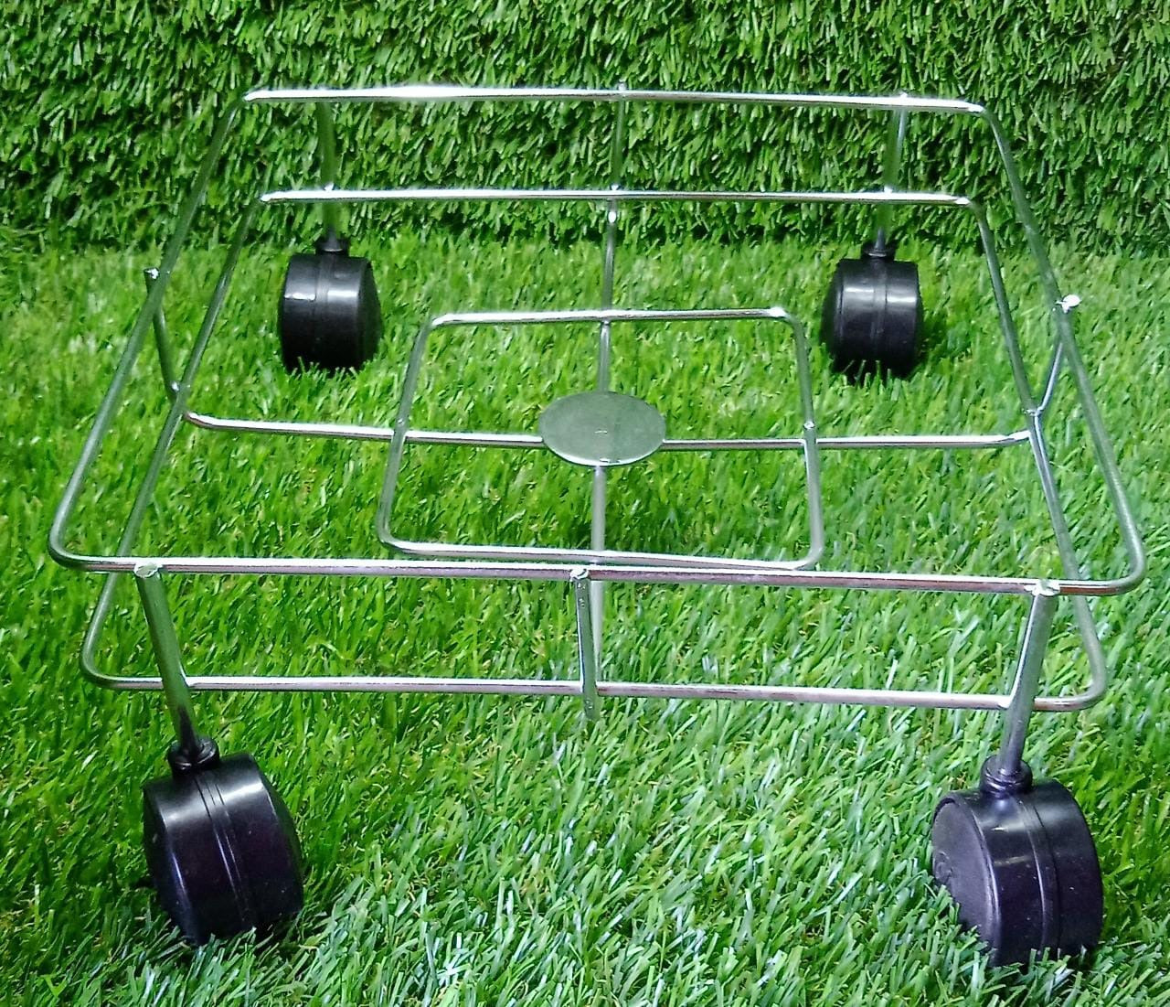 2787 Stainless steel Square Oil Stand For Carrying Oil Bottles And Jars Easily Without Any Problem. DeoDap 2787 Stainless steel Square Oil Stand For Carrying Oil Bottles And Jars Easily Without Any Problem. DeoDap